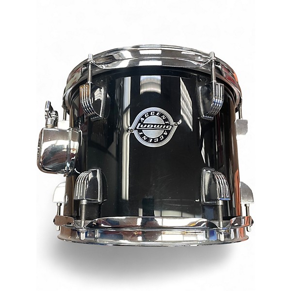Used Ludwig 5 Piece Accent Black Drum Kit
