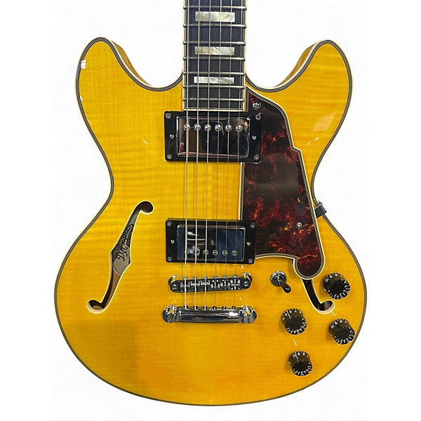 Used D'Angelico PREMIER MINI DC Amber Hollow Body Electric Guitar