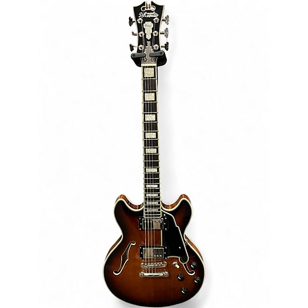 Used D'Angelico DAPMDCBRBNS Brown Burst Hollow Body Electric Guitar