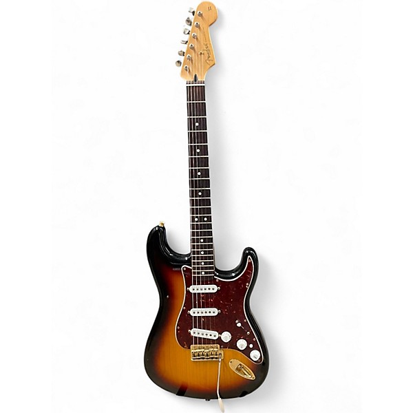 Used Fender deluxe series stratocaster 2 Color Sunburst Solid Body Electric Guitar