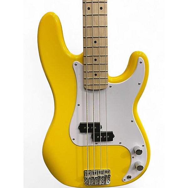 Used Squier Sonic Precision Yellow Electric Bass Guitar