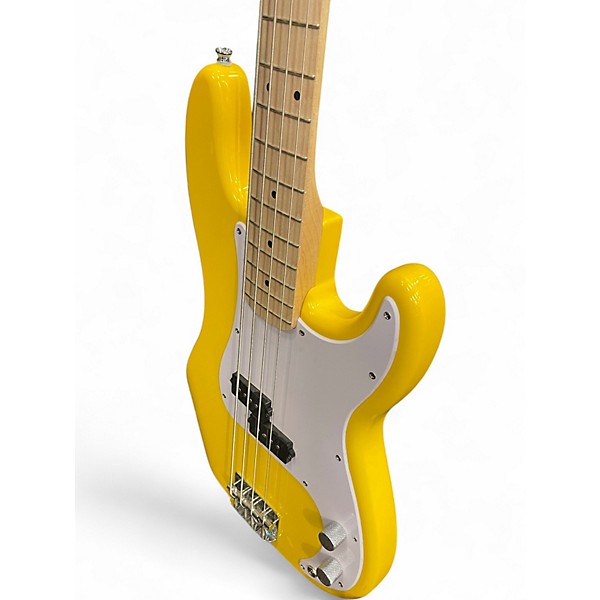 Used Squier Sonic Precision Yellow Electric Bass Guitar