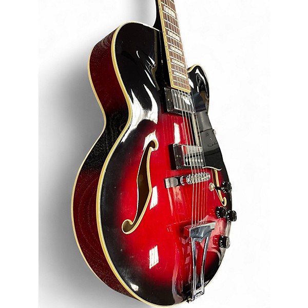 Used Ibanez AF75 Trans Red Hollow Body Electric Guitar
