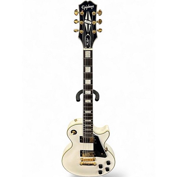 Used Epiphone Les Paul Custom Alpine White Solid Body Electric Guitar