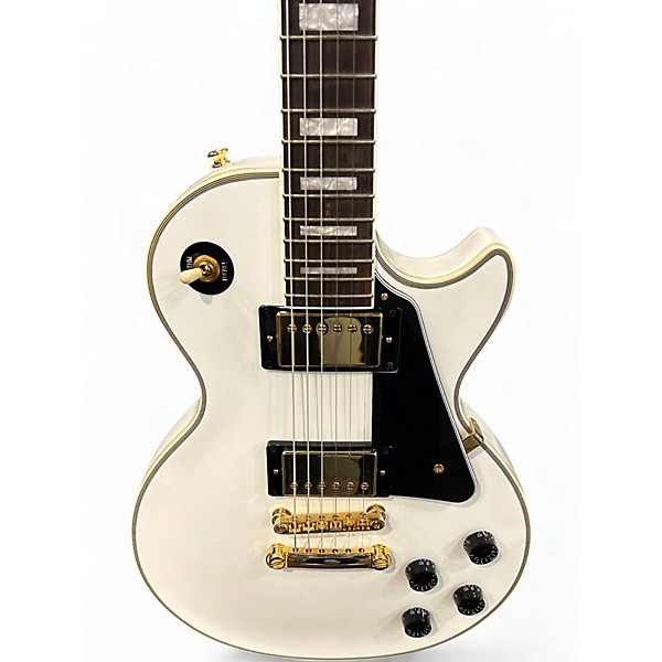Used Epiphone Les Paul Custom Alpine White Solid Body Electric Guitar