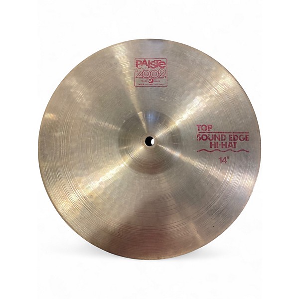 Used Paiste 14in Alpha Sound Edge 2002 Hi Hat Pair Cymbal