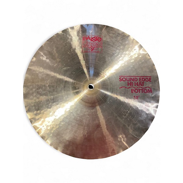 Used Paiste 14in Alpha Sound Edge 2002 Hi Hat Pair Cymbal