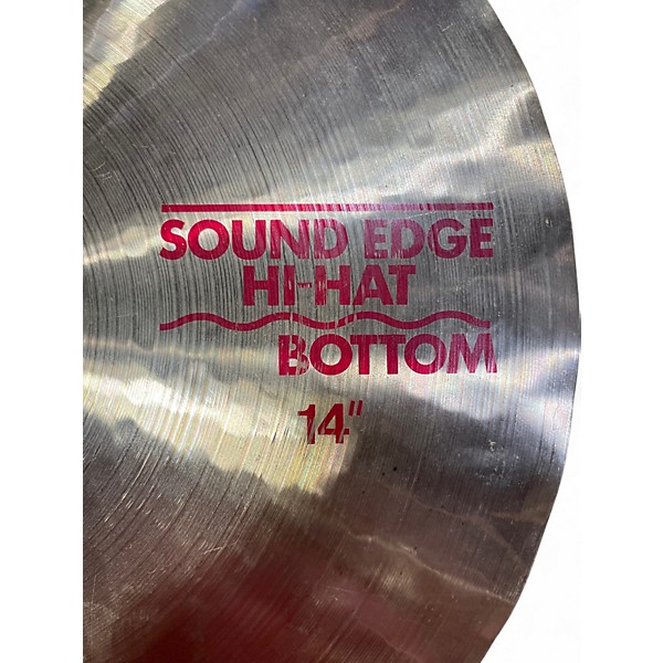 Used Paiste 14in Alpha Sound Edge 2002 Hi Hat Pair Cymbal