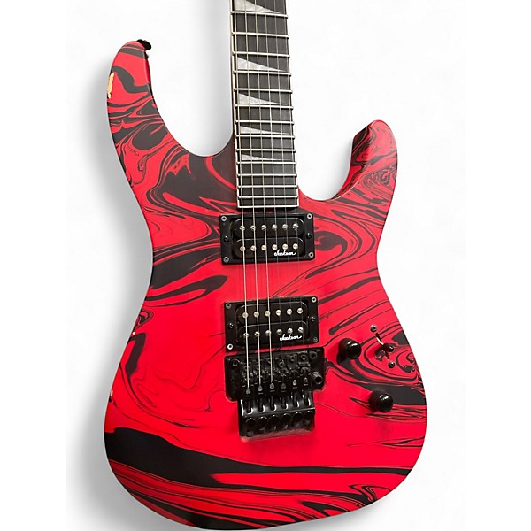 Used Jackson SOLOIST SLX DX RED AND BLACK SWIRL Solid Body Electric Guitar