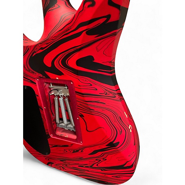 Used Jackson SOLOIST SLX DX RED AND BLACK SWIRL Solid Body Electric Guitar