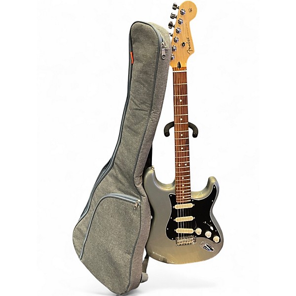 Used Fender Player Stratocaster with EMG DG20 Pickups + Original Pickups Silver Sparkle (w/ a hint of gold) Solid Body Ele...