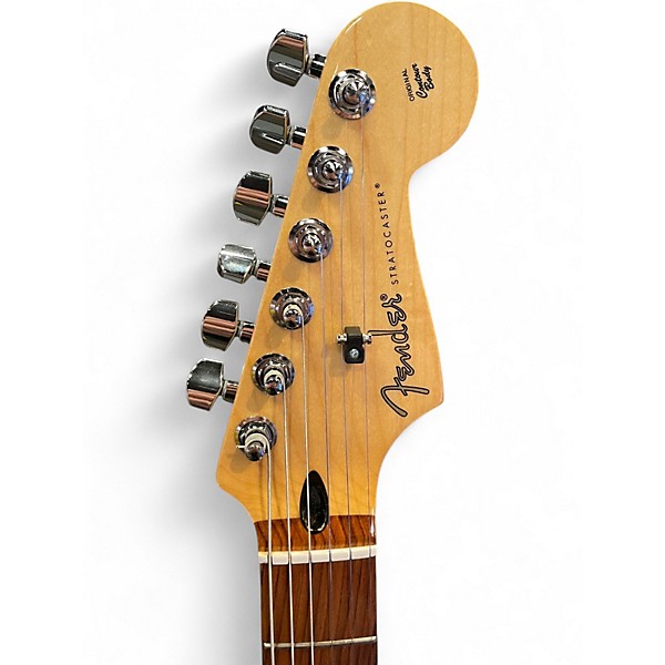 Used Fender Player Stratocaster with EMG DG20 Pickups + Original Pickups Silver Sparkle (w/ a hint of gold) Solid Body Ele...
