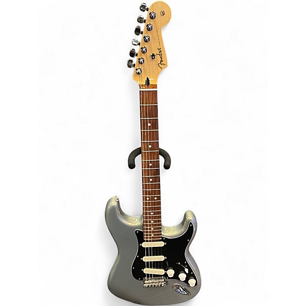 Used Fender Player Stratocaster with EMG DG20 Pickups + Original Pickups Silver Sparkle (w/ a hint of gold) Solid Body Ele...