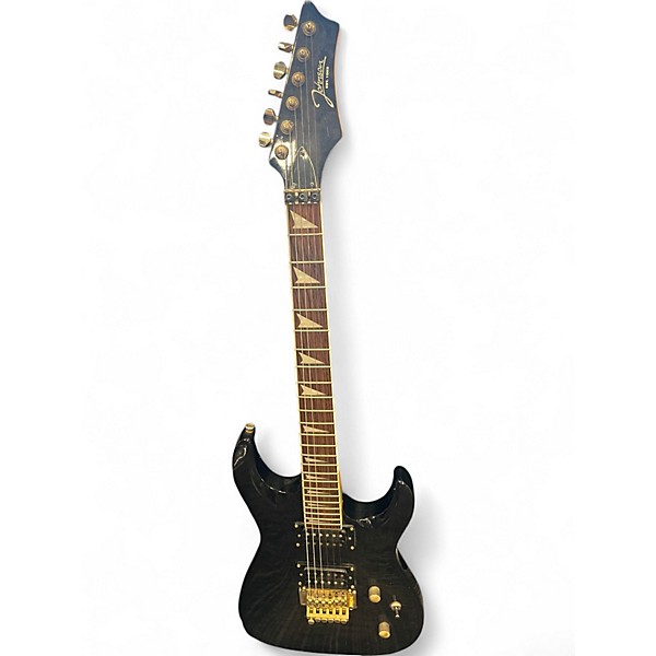 Used Johnson Double Cut Black Solid Body Electric Guitar
