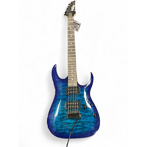 Used Ibanez GRGA120QA TRANSPARENT BLUE BURST Solid Body Electric Guitar
