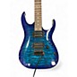 Used Ibanez GRGA120QA TRANSPARENT BLUE BURST Solid Body Electric Guitar