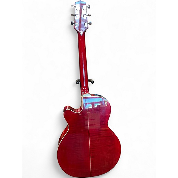 Used Takamine EG440C Trans Red Acoustic Electric Guitar