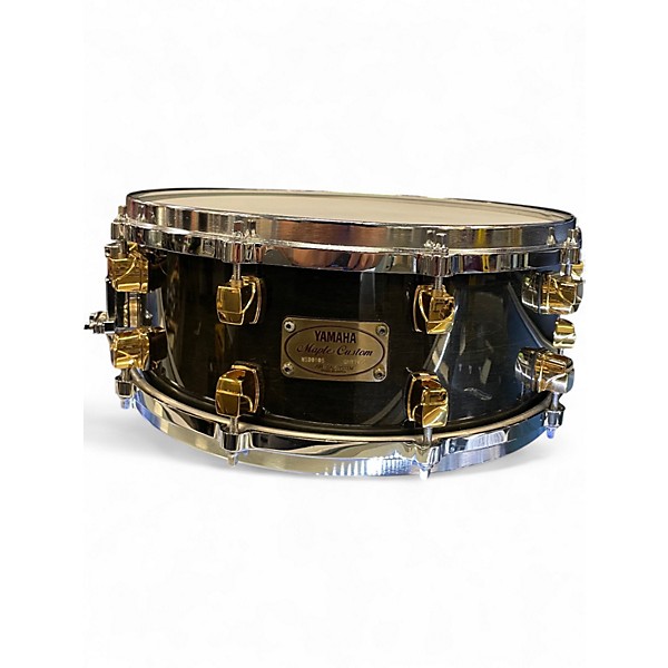 Used Yamaha 14X5 Maple Custom Raven Black Drum