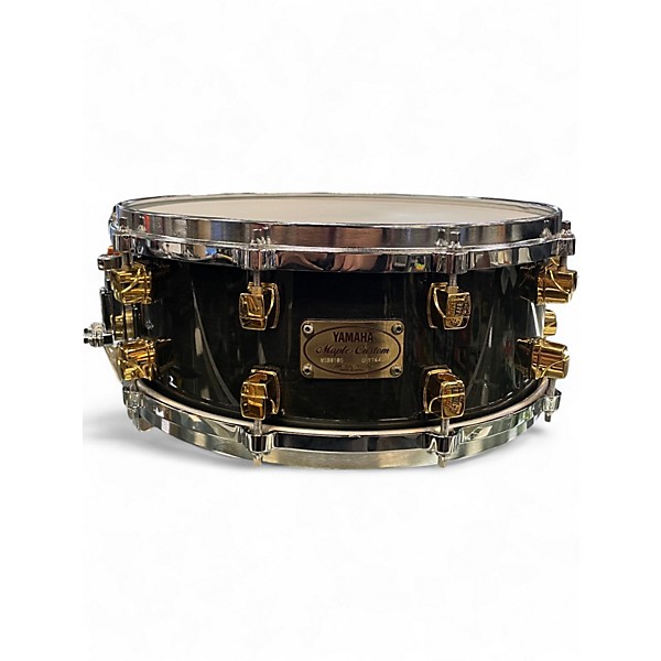 Used Yamaha 14X5 Maple Custom Raven Black Drum