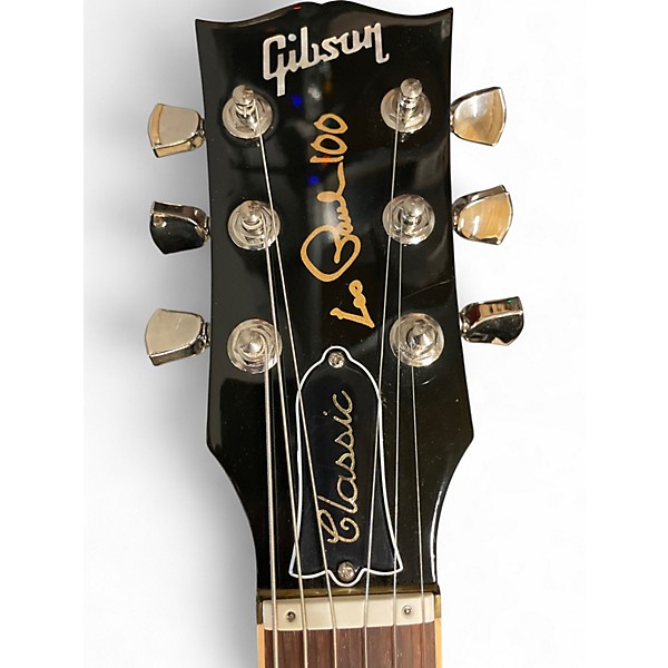 Used 2015 Gibson LES PAUL CLASSIC 100 Cherry Sunburst Solid Body Electric Guitar