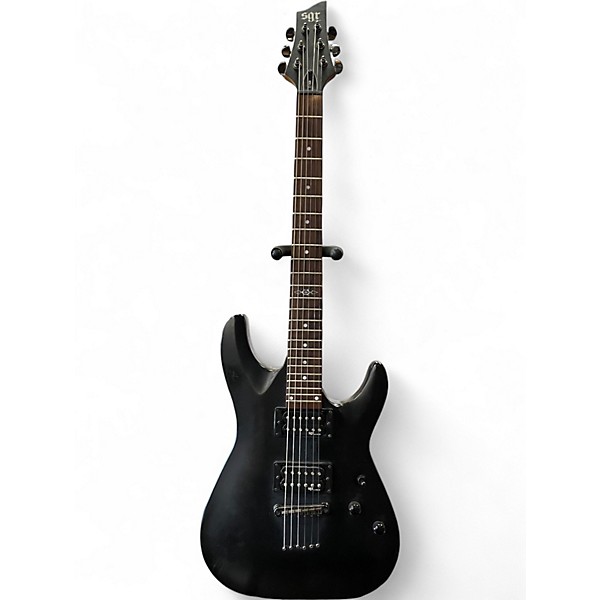 Used Schecter Guitar Research C1 SGR Black Solid Body Electric Guitar