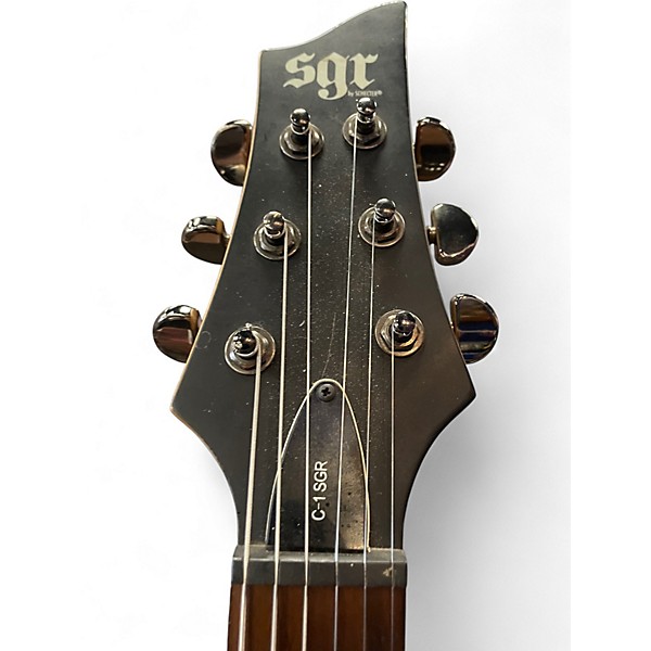Used Schecter Guitar Research C1 SGR Black Solid Body Electric Guitar