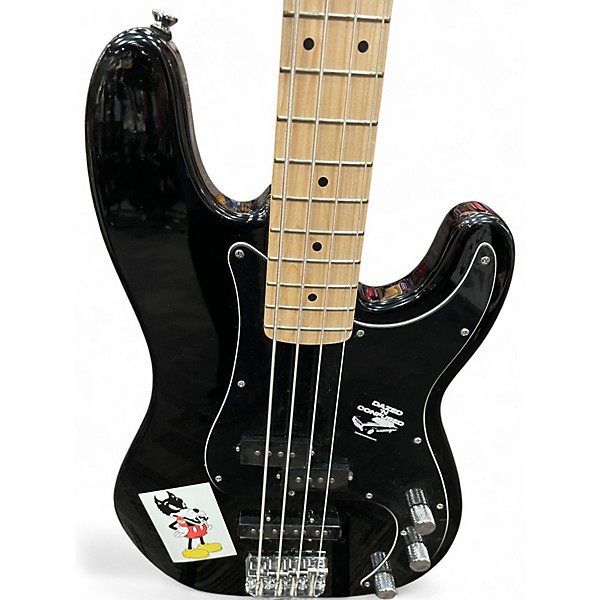 Used Squier Precision Bass Black Electric Bass Guitar