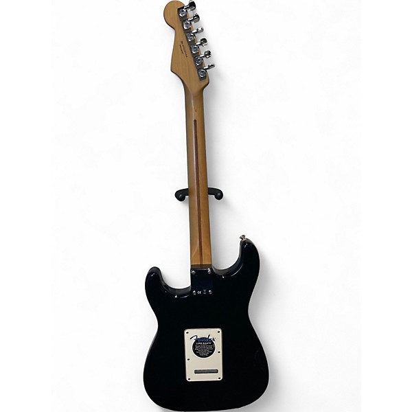 Used 2009 Fender Standard Stratocaster HSS Black and White Solid Body Electric Guitar