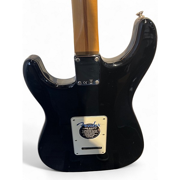 Used 2009 Fender Standard Stratocaster HSS Black and White Solid Body Electric Guitar
