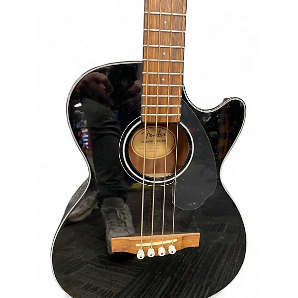 Used Fender CB-60SCE Black Acoustic Bass Guitar