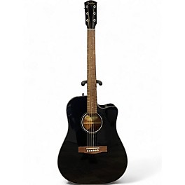 Used Fender CD60SCE Black Acoustic Electric Guitar