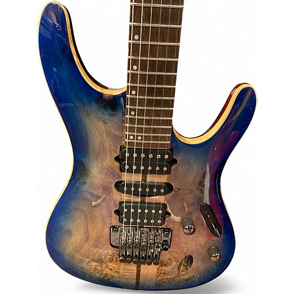 Used Ibanez s1070pbz Blue Solid Body Electric Guitar