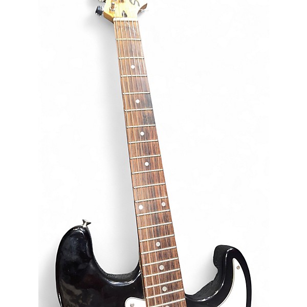 Used Squier 'By Fender' Stratocaster Black Solid Body Electric Guitar