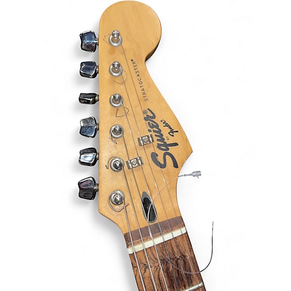 Used Squier 'By Fender' Stratocaster Black Solid Body Electric Guitar