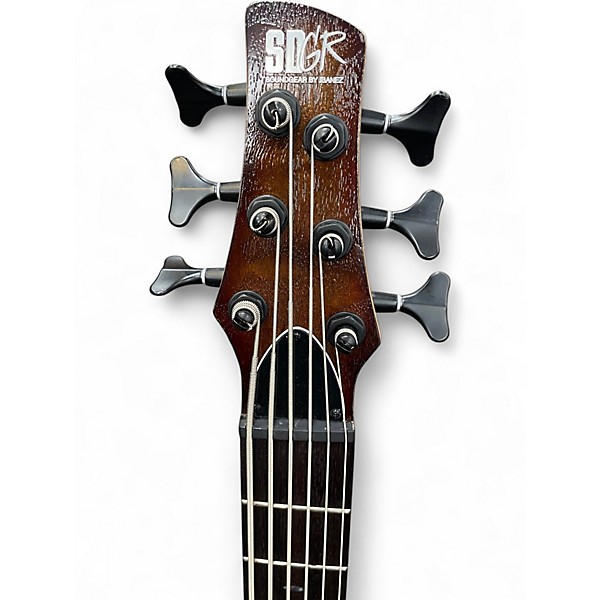 Used Ibanez SR506 6 String 2 Color Sunburst Electric Bass Guitar