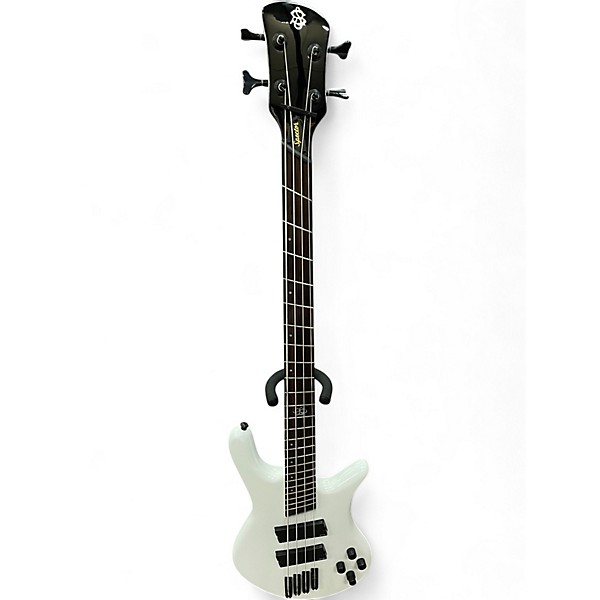 Used Spector NS Dimension HP 4 White Electric Bass Guitar