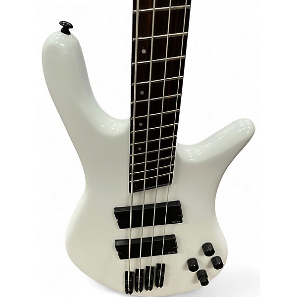 Used Spector NS Dimension HP 4 White Electric Bass Guitar