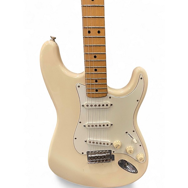 Used Fender Standard Stratocaster Olympic White Solid Body Electric Guitar