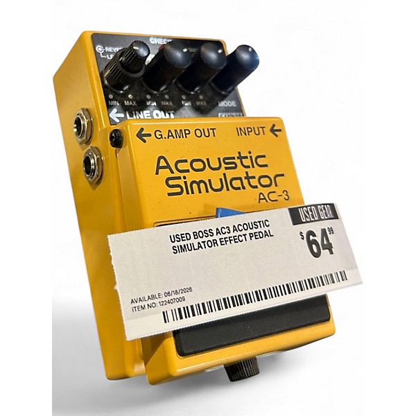 Used BOSS AC3 Acoustic Simulator Effect Pedal