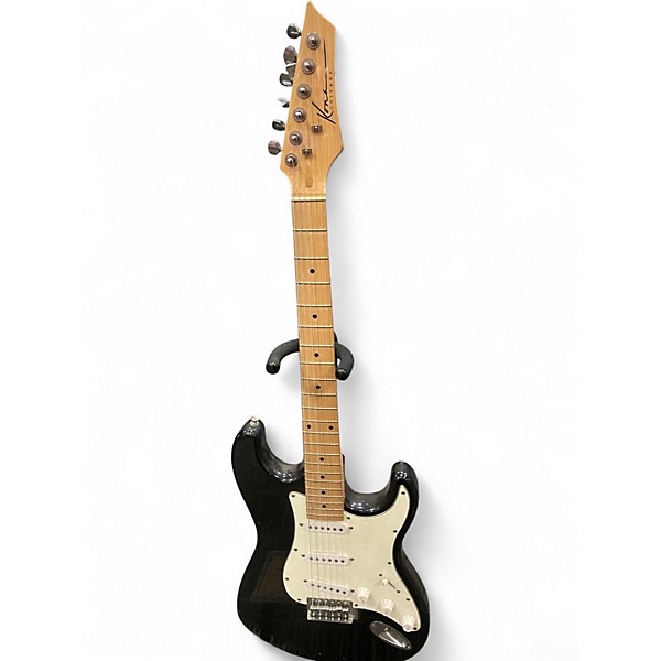 Used Kona STRAT STYLE Black Solid Body Electric Guitar