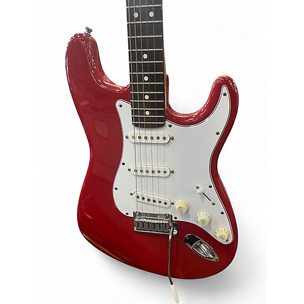 Vintage 1980s Fender STRAT RED Solid Body Electric Guitar