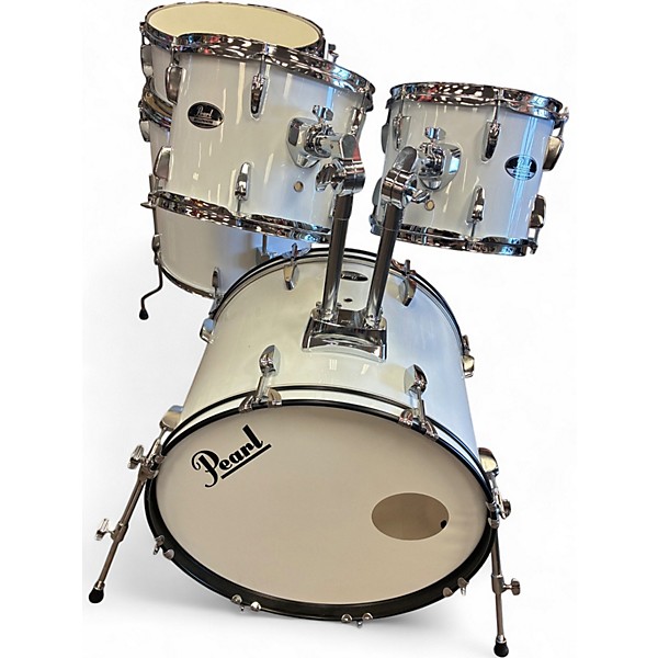 Used Pearl 5 Piece ROADSHOW Pearl White Drum Kit