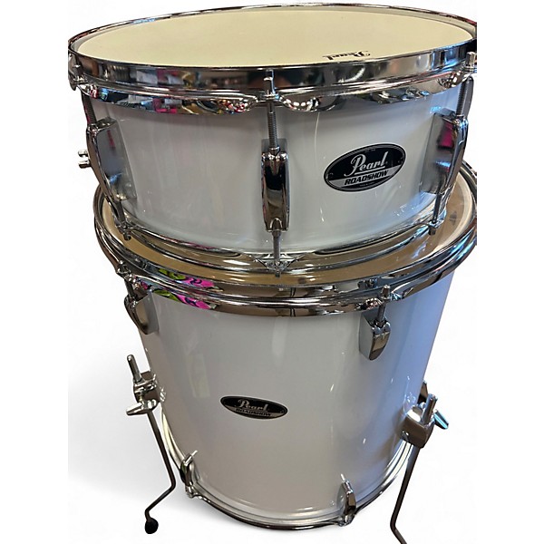 Used Pearl 5 Piece ROADSHOW Pearl White Drum Kit