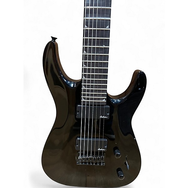 Used Jackson JS22-7 Dinky 7 String Black Solid Body Electric Guitar
