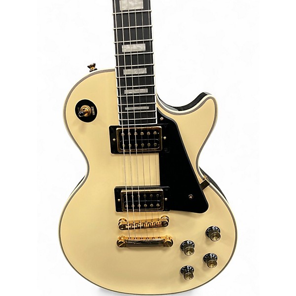 Used Epiphone Les Paul Custom Cream Solid Body Electric Guitar