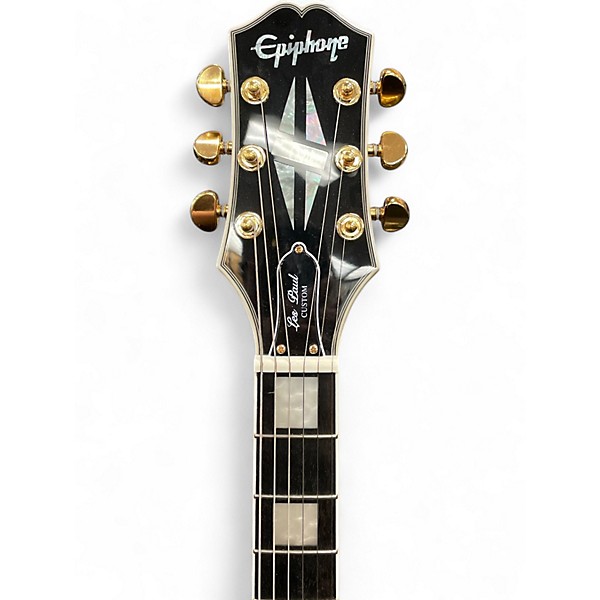 Used Epiphone Les Paul Custom Cream Solid Body Electric Guitar
