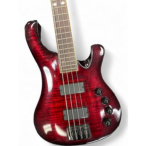Used Schecter Guitar Research 004 BASS Trans Red Electric Bass Guitar