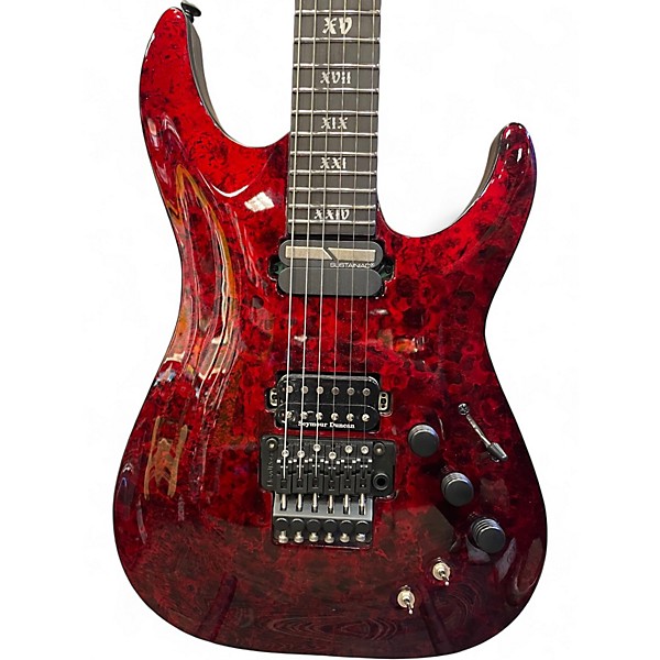 Used Schecter Guitar Research C-1 FR S Apocalypse Red Reign Solid Body Electric Guitar