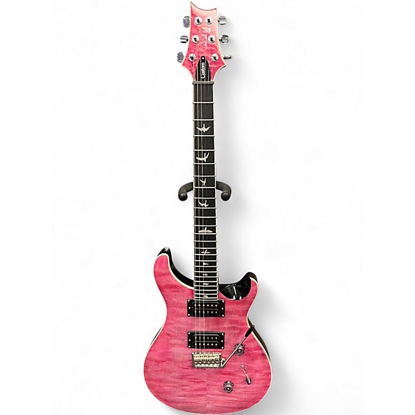 Used Prs SE Custom 24 Pink Solid Body Electric Guitar