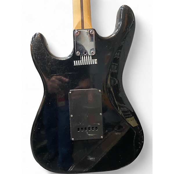 Used Starcaster by Fender Stratocaster Black Solid Body Electric Guitar